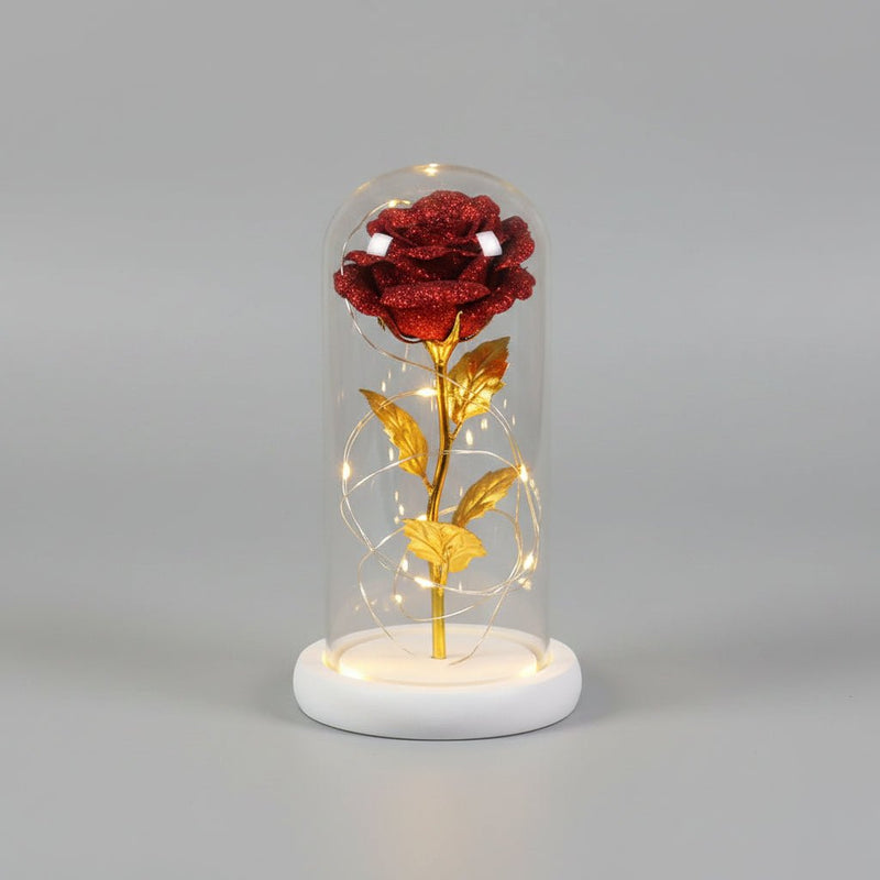 Cloche rose éternelle – vue de côté | Les Roses De Lola