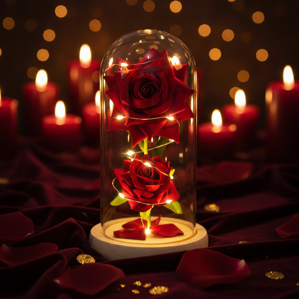 Rose Éternelle Lumineuse sous Dôme — Les Roses De Lola