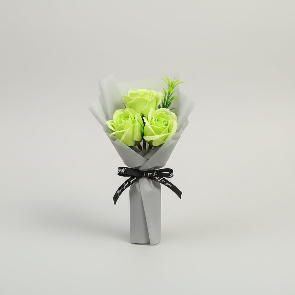 3 roses savon – ambiance cadeau Saint-Valentin fête des mères