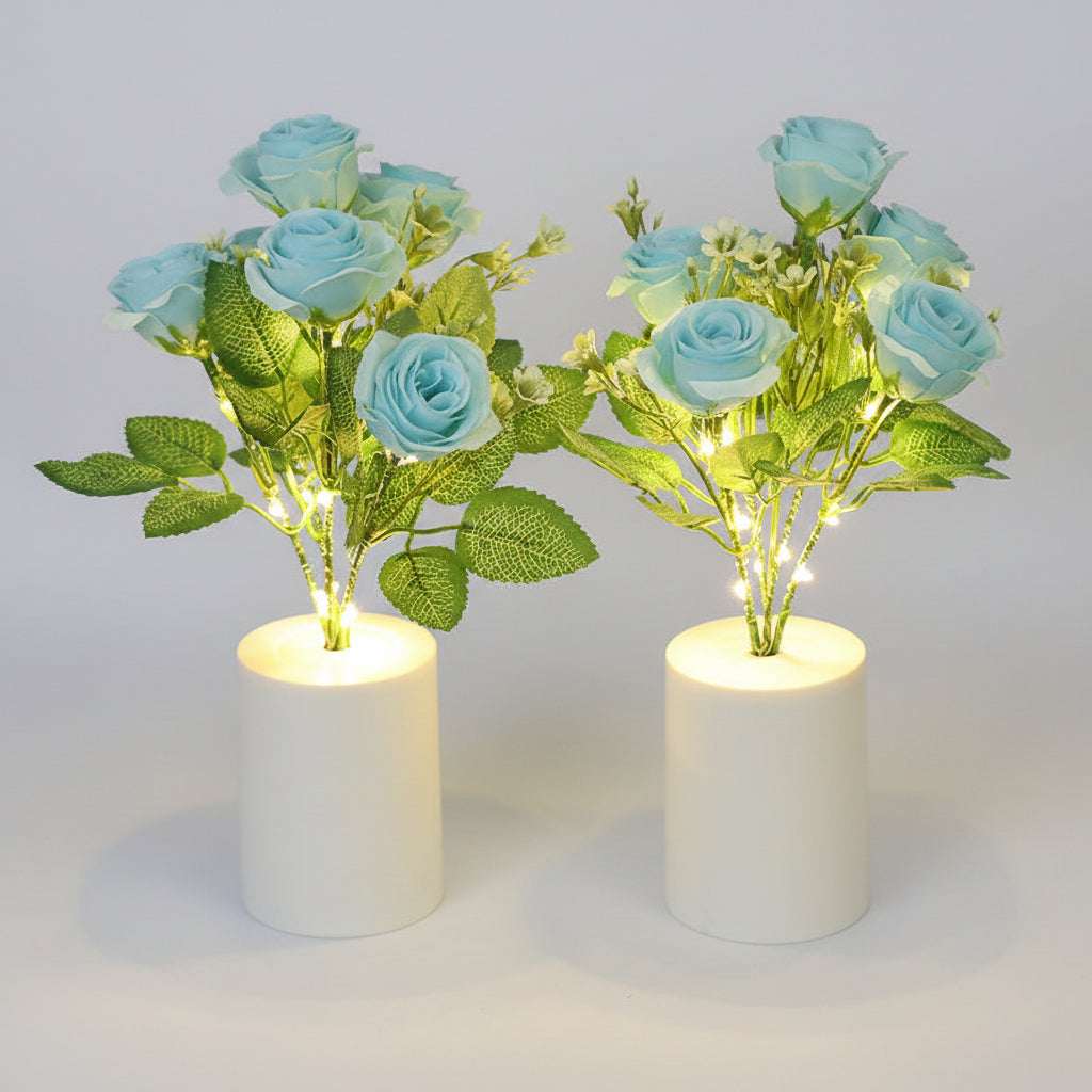Veilleuse rose éternelle bouquet lumineux – détail | Les Roses De Lola
