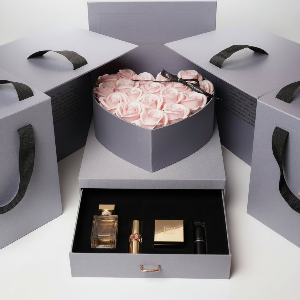 Coffret 18 roses de savon édition luxe – Coffret Gris Roses Rose | Les Roses De Lola
Présentation
