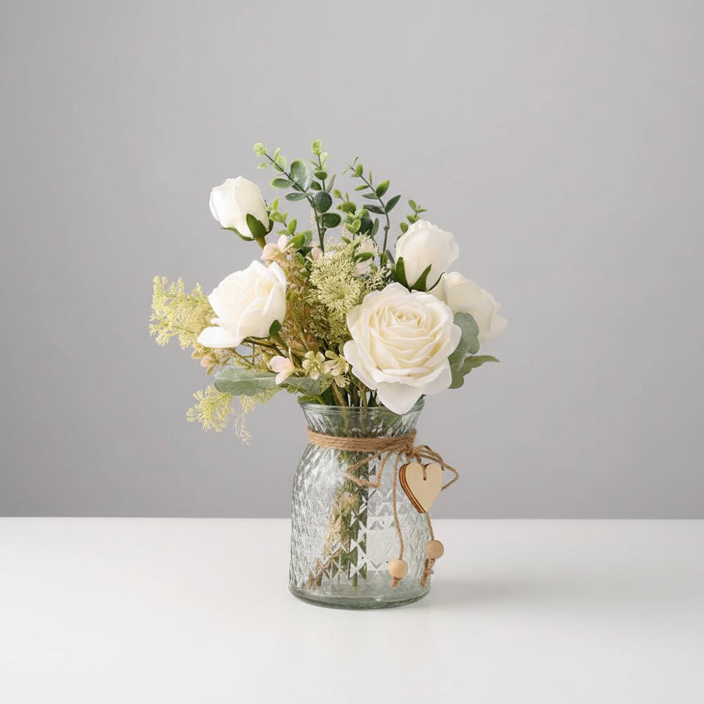 Centre de table floral en soie – vue d'ensemble décoration événementielle