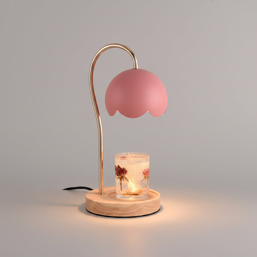 Lampe parfumée bougie roses avec bougie incluse, cadeau déco luxe pour femme — Les Roses De Lola