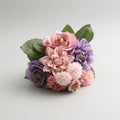 Bouquet dahlia multicolore en soie – décoration festive et colorée
