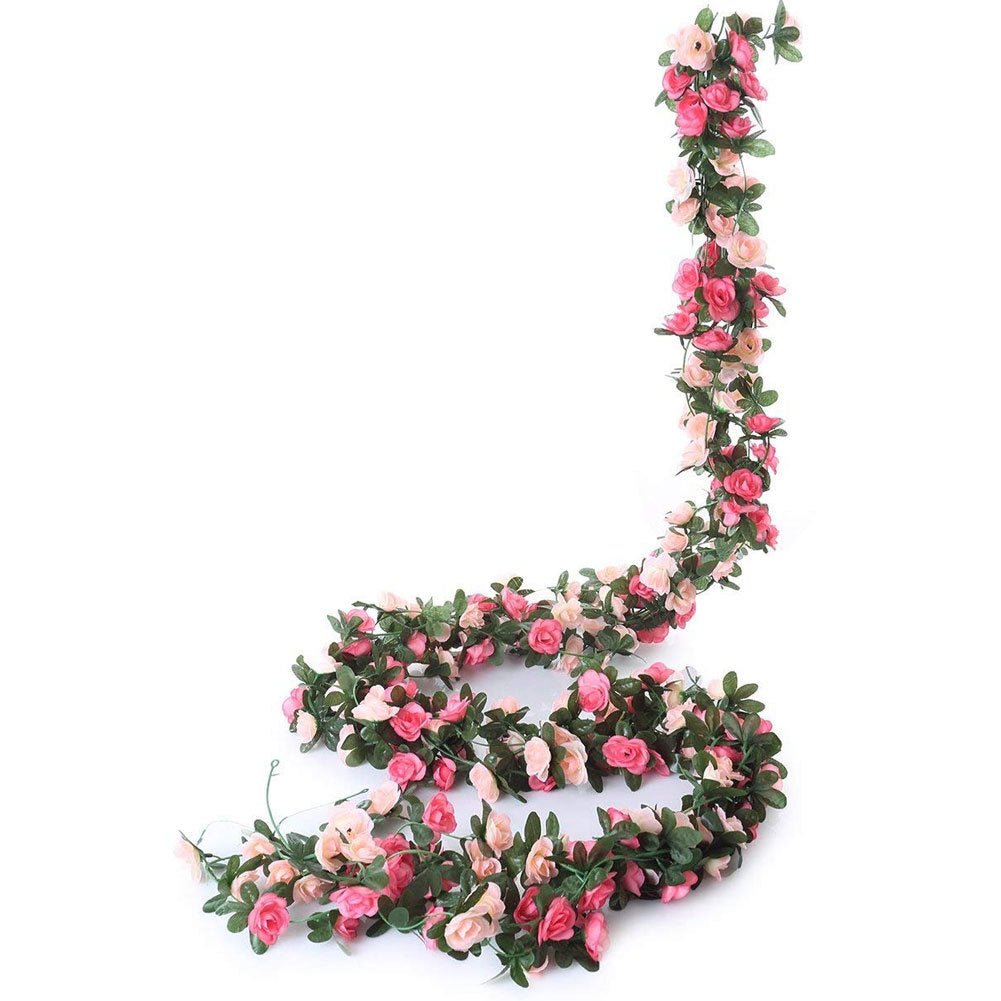 Détail tête de rose en soie – guirlande florale artificielle Les Roses De Lola