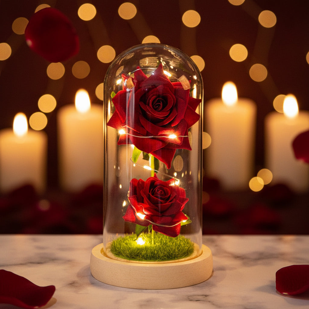 Rose Éternelle Lumineuse sous Dôme — Les Roses De Lola