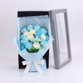 Bouquet 19 roses de savon fait main – coloris Bleu | Les Roses De Lola