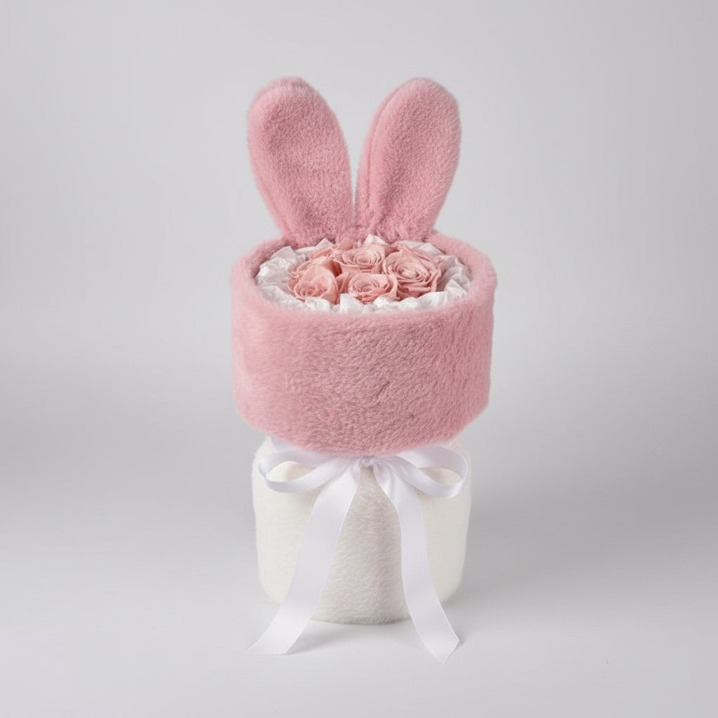 Roses éternelles soie – ambiance cadeau Saint-Valentin fête des mères