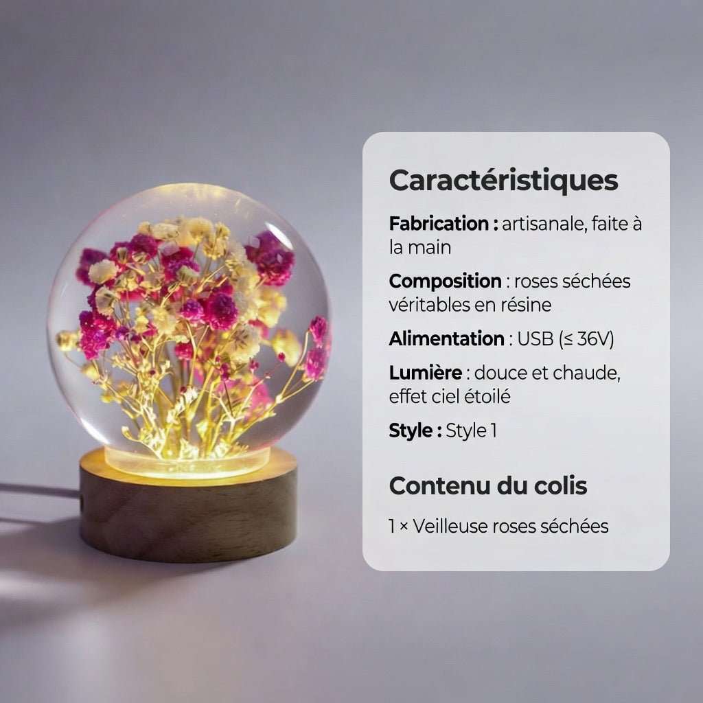 Veilleuse Poétique— Lumière Douce & Florale