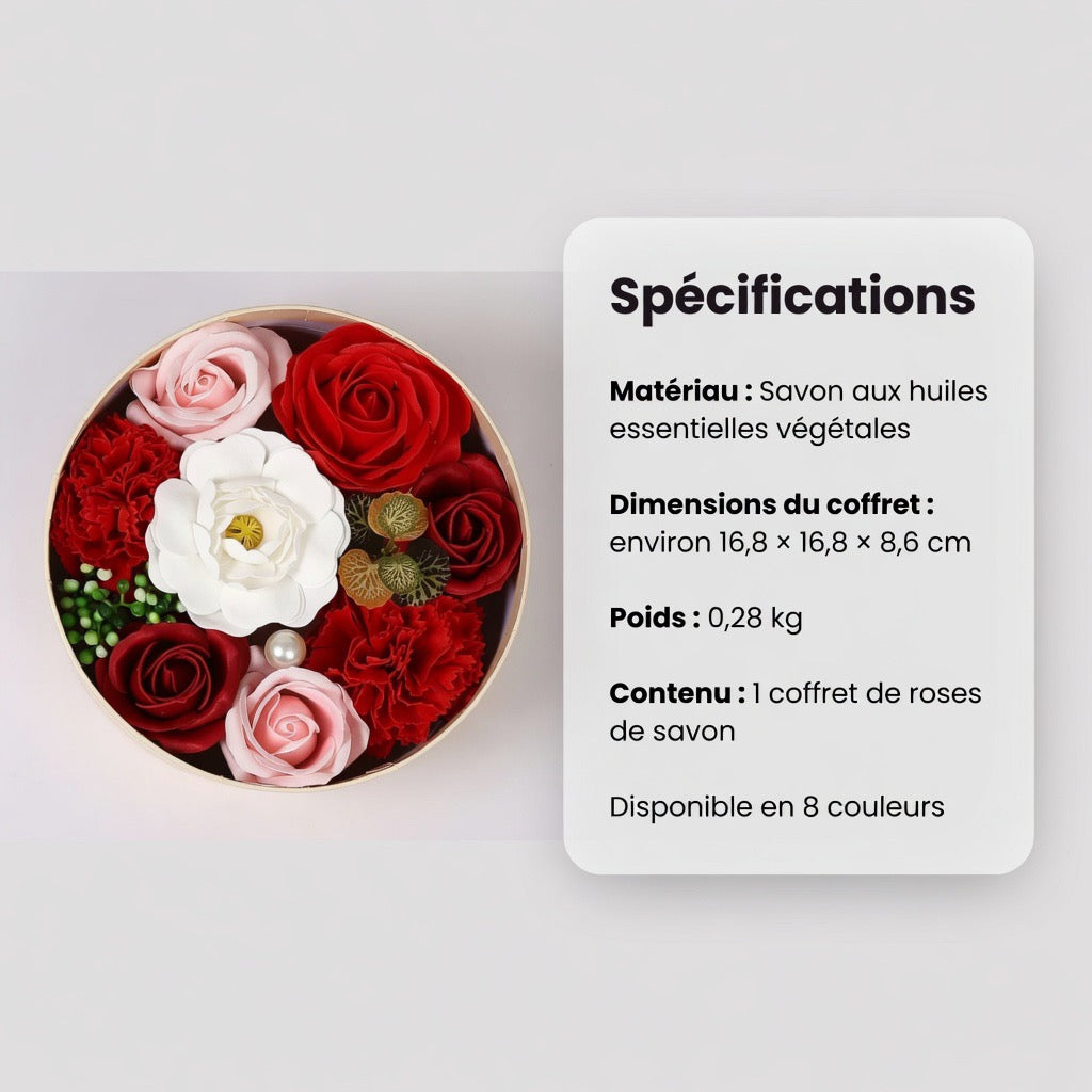 Coffret de Roses de Savon | Les Roses De Lola
