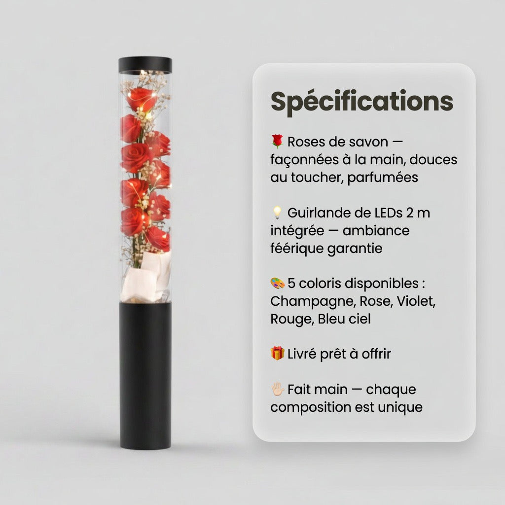 Roses de Savon Lumineuses LED – Ciel Étoilé