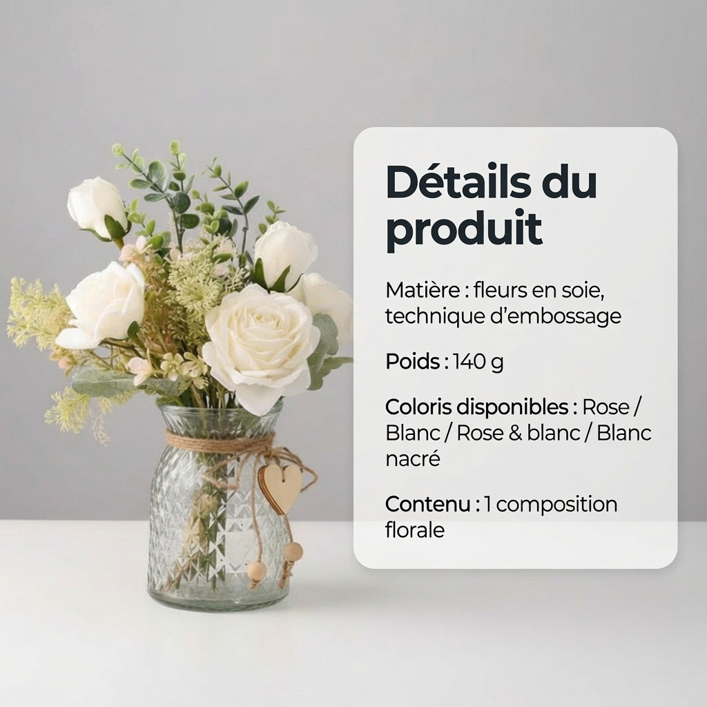 Centre de Table Floral en Soie – Décoration Hôtellerie & Événementiel