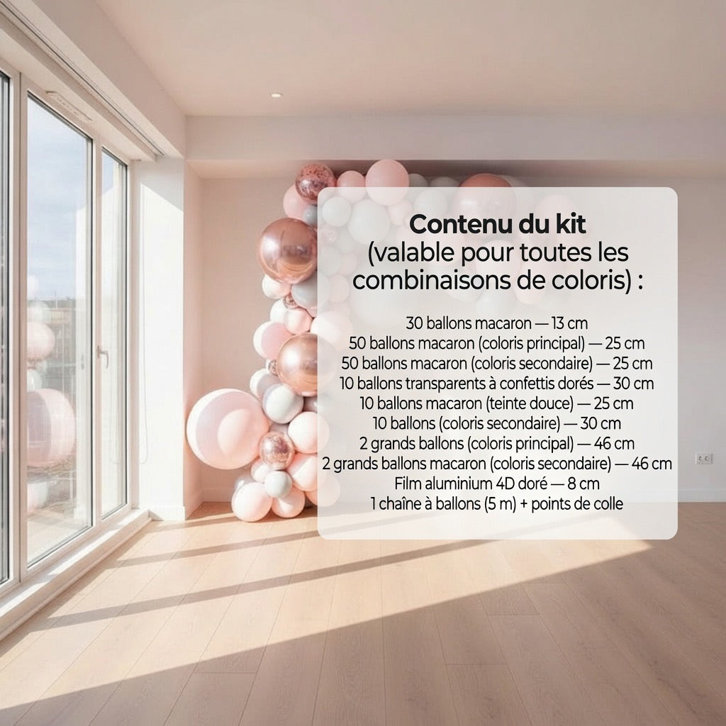 Guirlande ballons macaron – décoration anniversaire mariage-caractéristiques