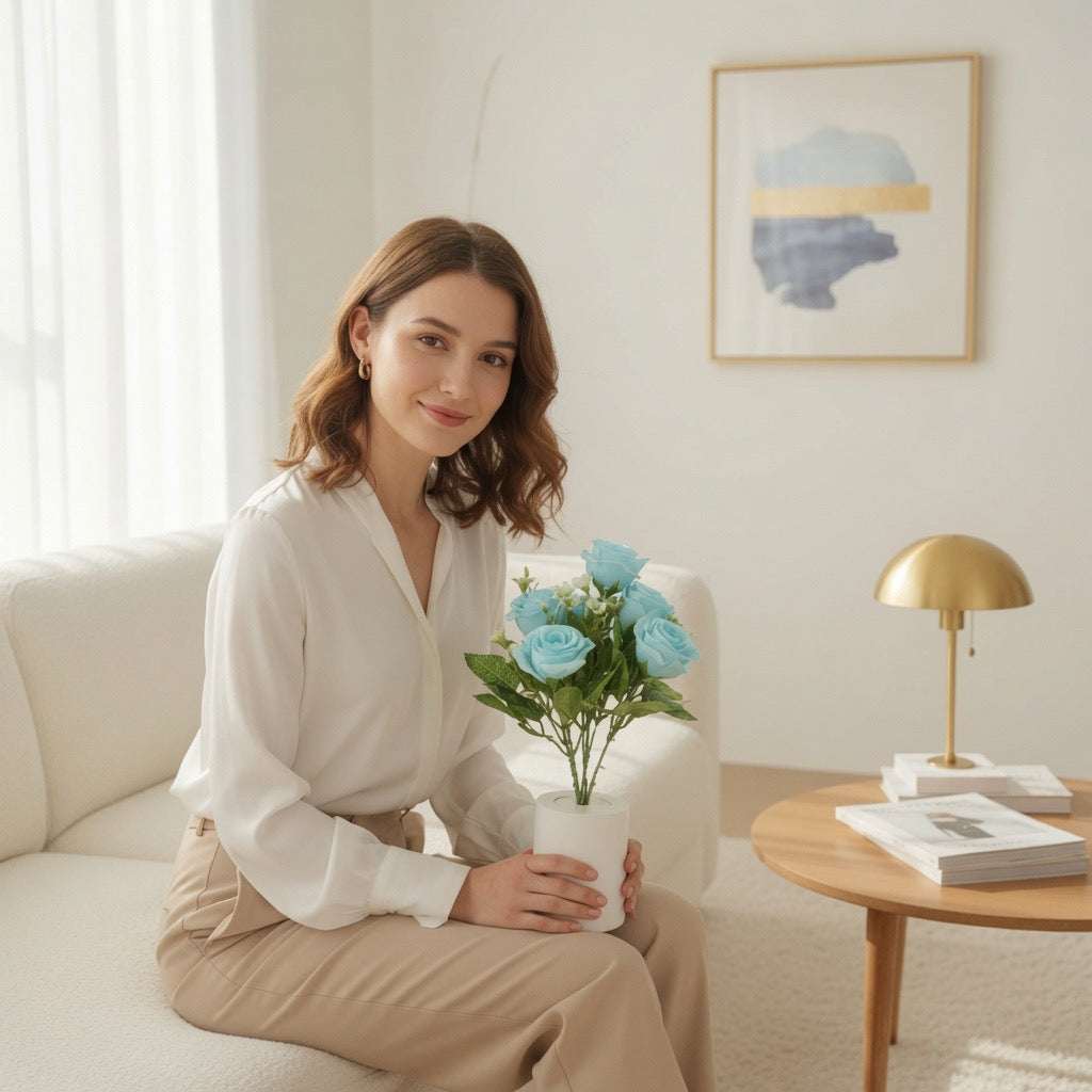 Veilleuse rose éternelle bouquet lumineux – vidéo de présentation