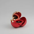 Écrin à bijoux rond en velours rouge – boîte cadeau élégante pour bague ou collier | Les Roses De Lola