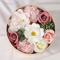 Coffret roses de savon rose – cadeau floral naturel | Les Roses De Lola