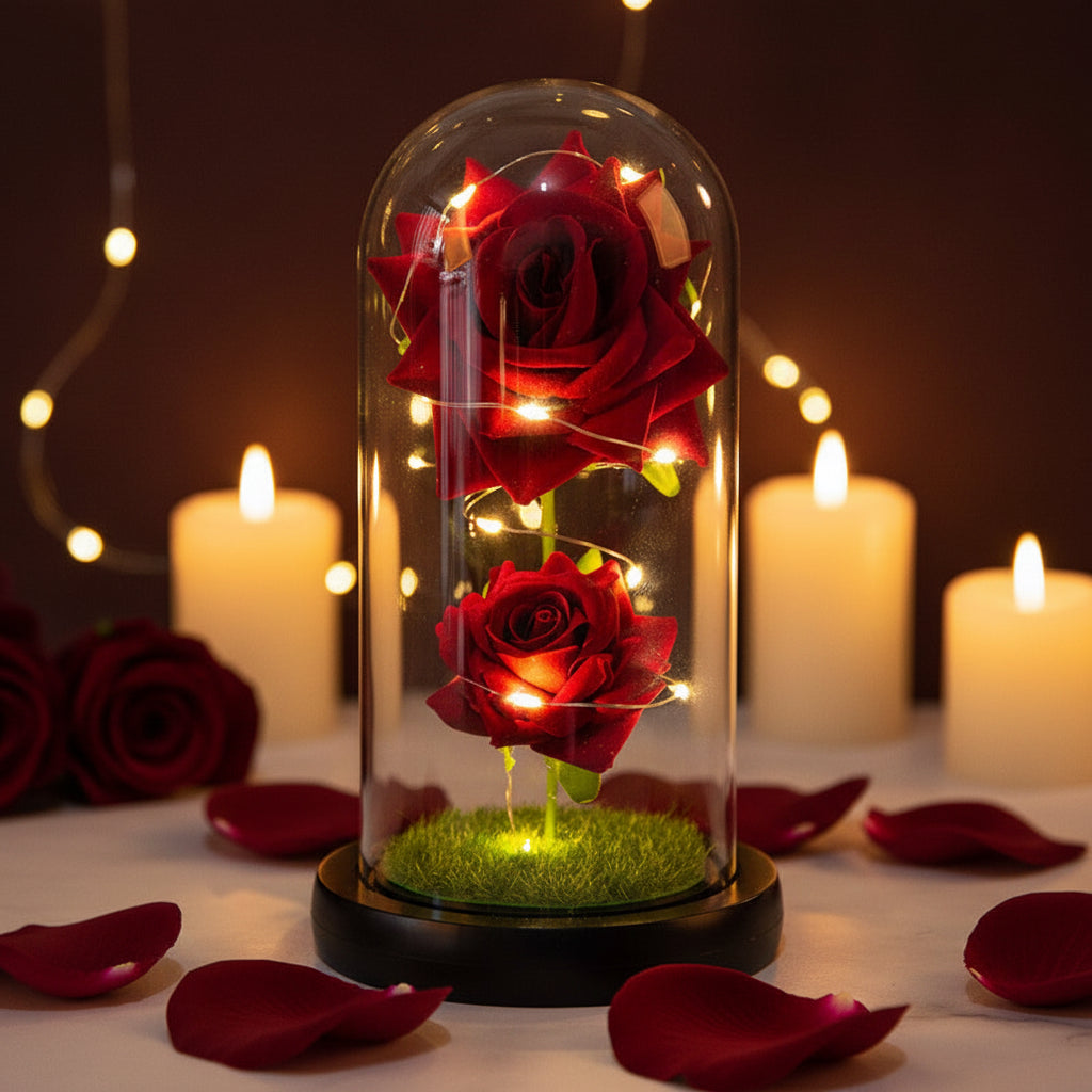 Rose Éternelle Lumineuse sous Dôme — Les Roses De Lola