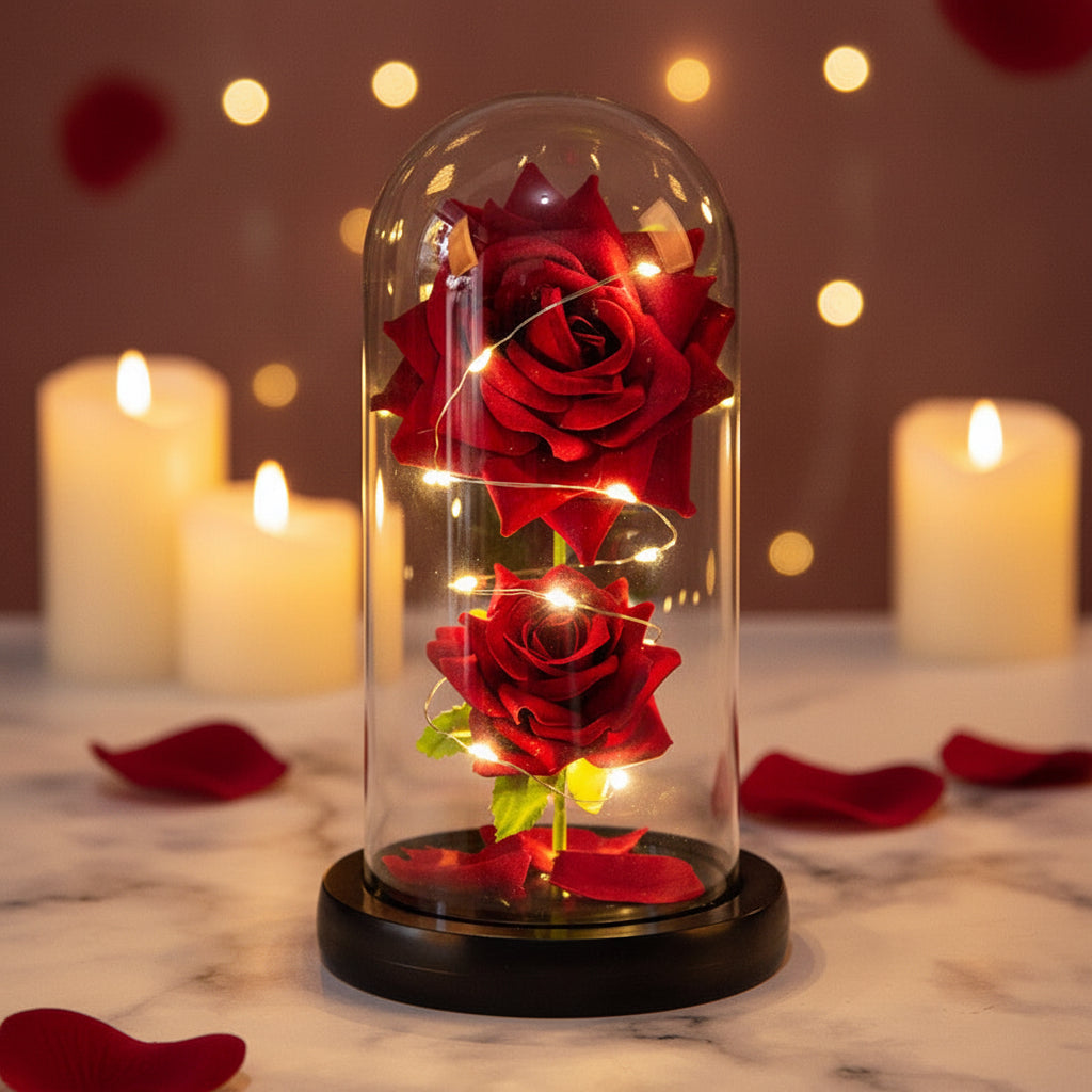 Rose Éternelle Lumineuse sous Dôme — Les Roses De Lola
