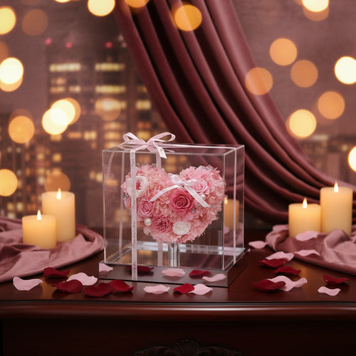 Coffret Floral Éternel – Roses & Hortensias Préservés | Édition Luxe