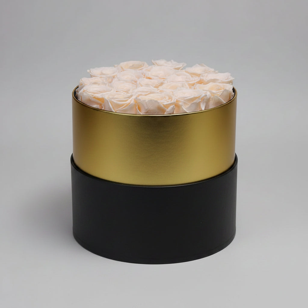 18 roses préservées – coffret cadeau mariage Noël