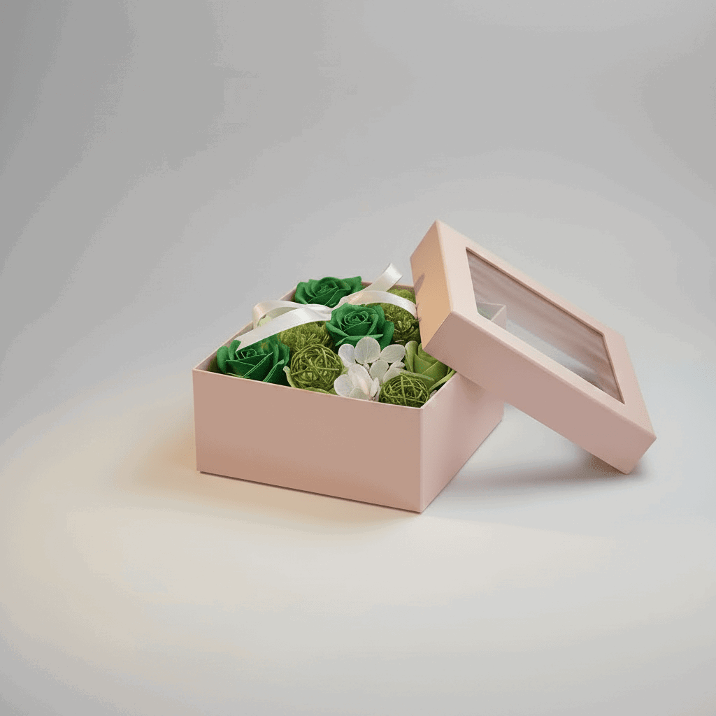 Coffret roses en savon vert – cadeau fête amitié | Les Roses De Lola