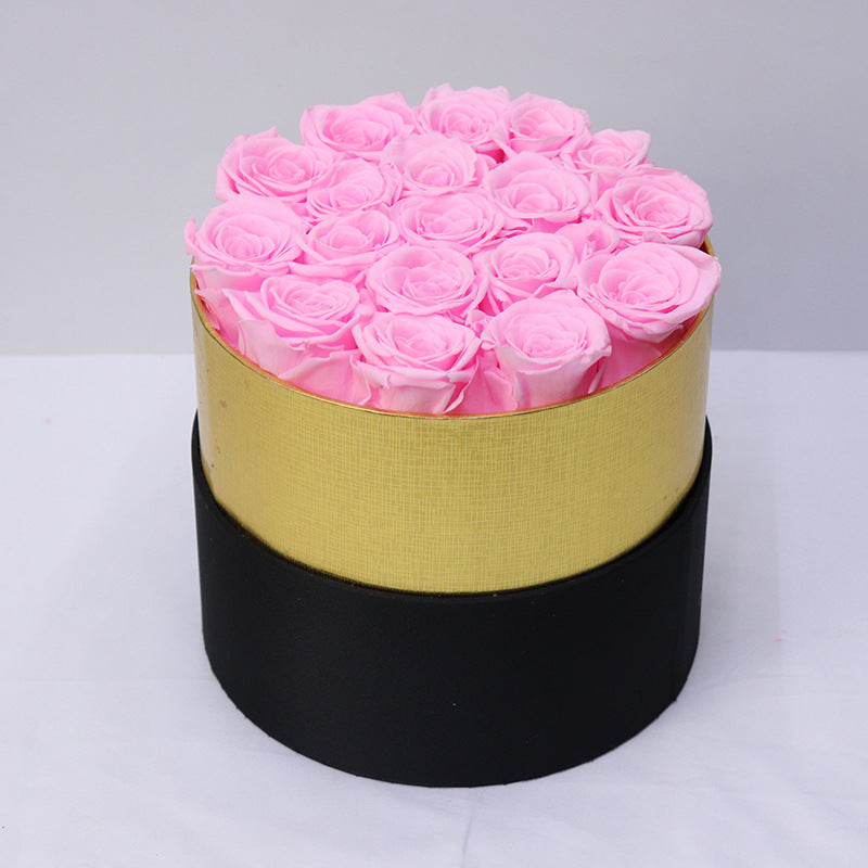 18 roses préservées coffret – coloris rouge cadeau anniversaire