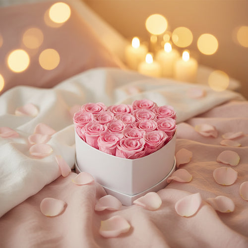 Boîte Cœur Fleurs Séchées – Composition Florale Éternelle