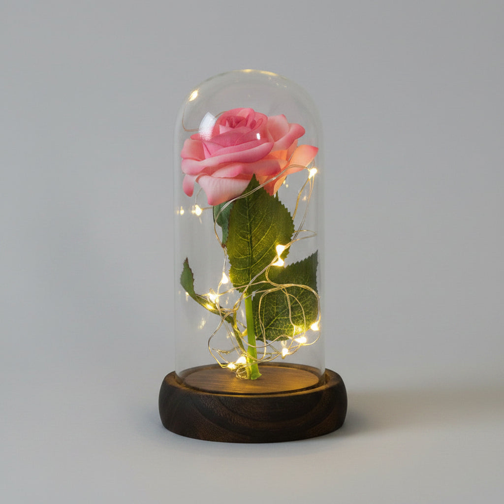 Rose préservée sous cloche – cadeau Saint-Valentin | Les Roses De Lola