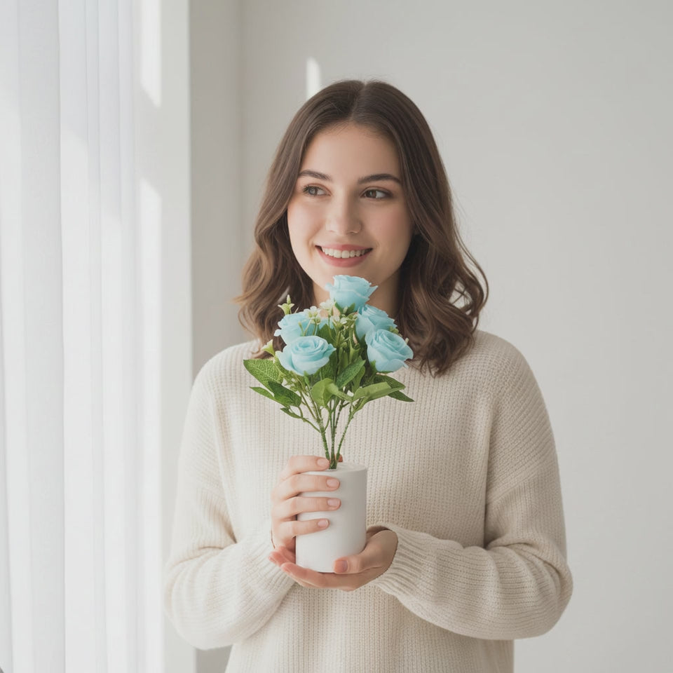 Veilleuse rose éternelle bouquet lumineux – vidéo de présentation